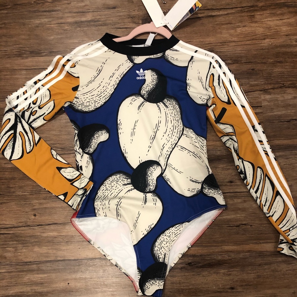 Adidas medium bodysuit  x Farm. new with tags